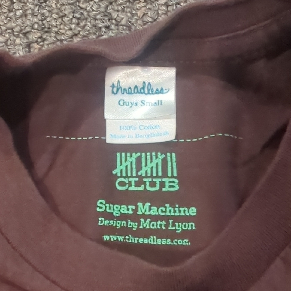 Threadless Brown Tee with Colorful Abstract Design - Picture 2 of 3